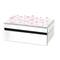 8" x 5" x 4.5" Silver Glass Mirrored Decorative Jewelry Box with Pink Bubble Textured Balls